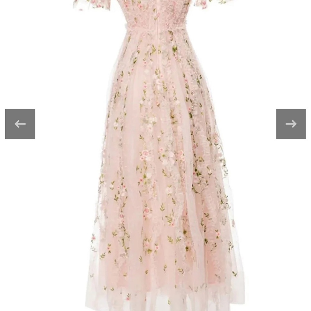 Elegant Pink Floral Maxi Dress